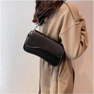 Shoulder Bag for Women Y2K Trendy Purse Vegan Leather Hobo Handbags Clutch